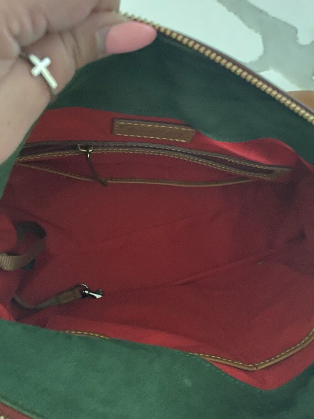 Dooney & Bourke Large Natural Florentine Satchel - Picture 8 of 9
